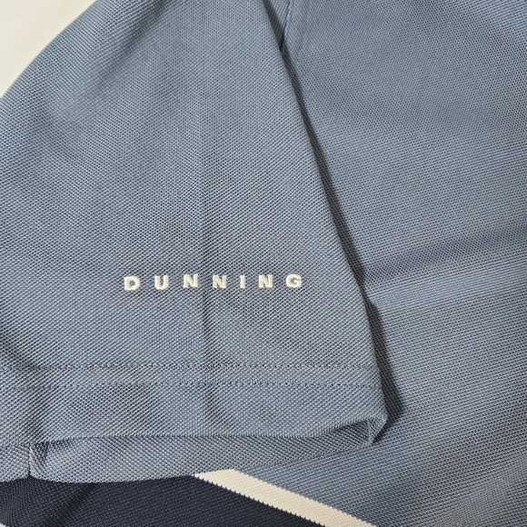 DUNNING Golf Men's M Performance Wicking Polo Short Sleeve Striped - Picture 2 of 8